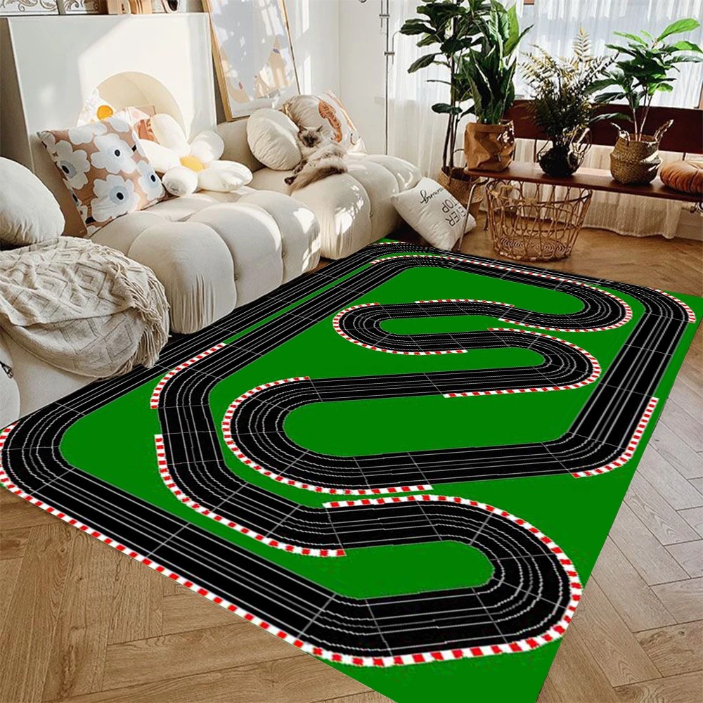Lighting Mcqueen Bedroom Decor - 어린이용 인터랙티브 도시 고속도로 놀이 매트,