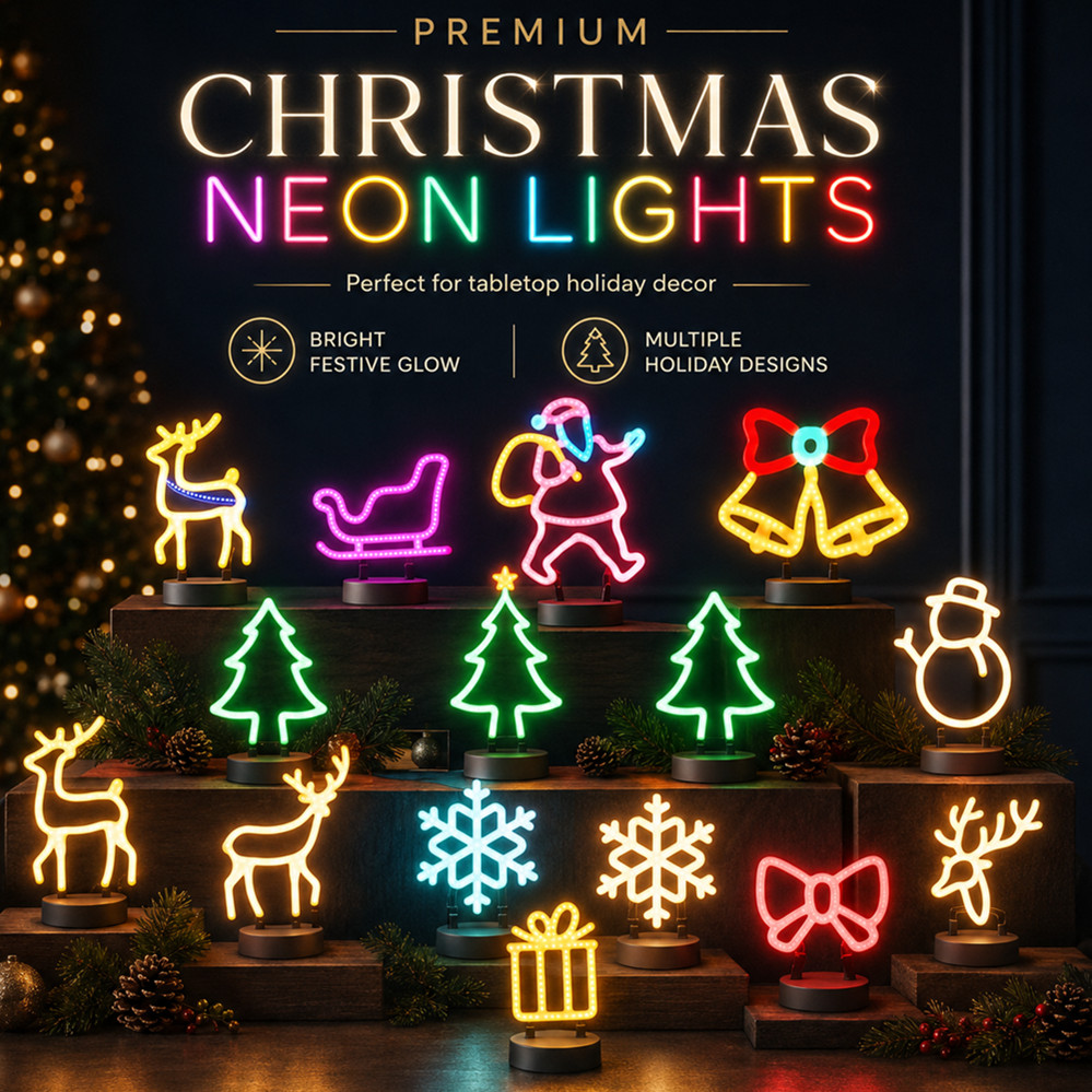 Lighting Decoration Ideas - 크리스마스 장식 LED 네온사인 조명 사슴