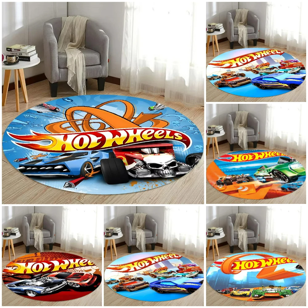 Lighting Mcqueen Bedroom Decor - 뜨거운 바퀴 자동차 HD 인쇄 라운드