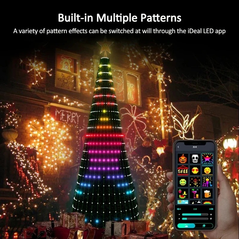 크리스마스 스타 트리 조명 RGB LED, 블루투스 앱 - Lighting Decoration Ideas 리뷰 및 가격