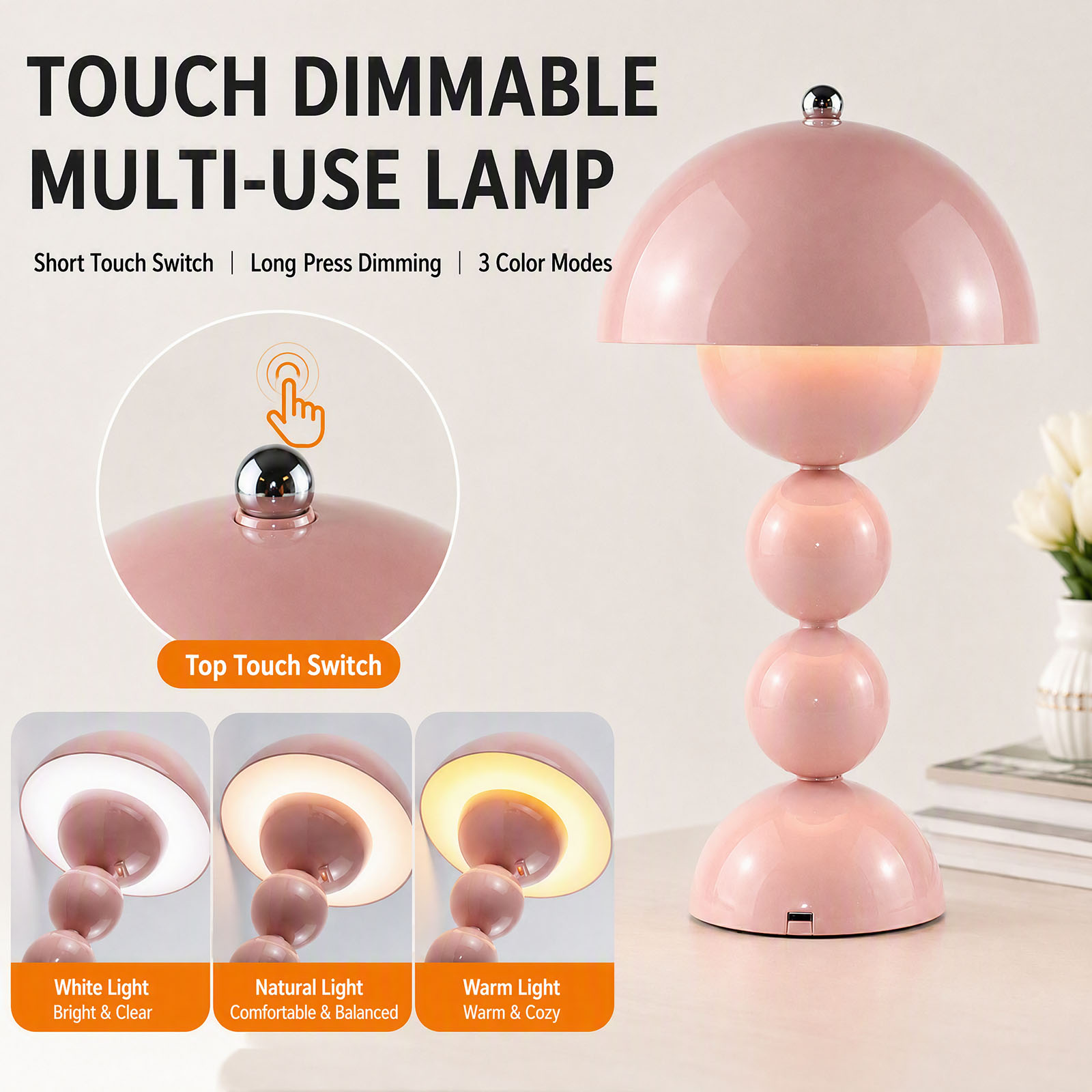 빈티지 스타일의 버섯 모양 탁상 램프, USB LED, - Lighting Decor Bedroom 리뷰 및 가격