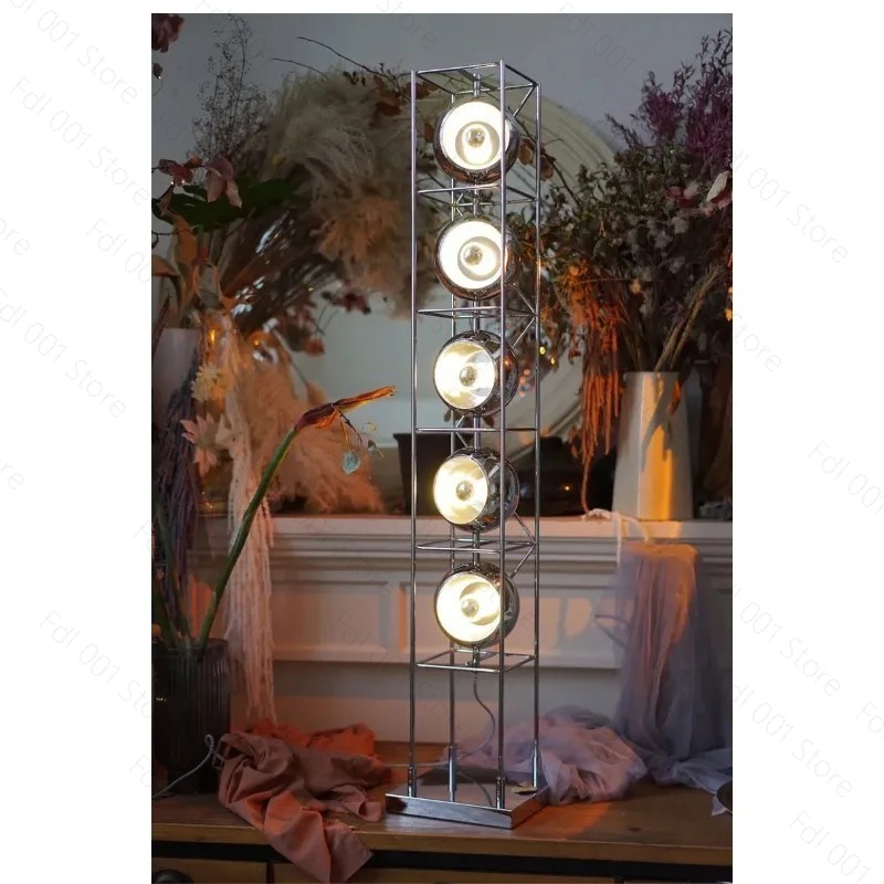 창의적인 바우하우스 플로어 램프 크롬 메탈 LED 스탠 - Lighting Decoration Ideas 리뷰 및 가격