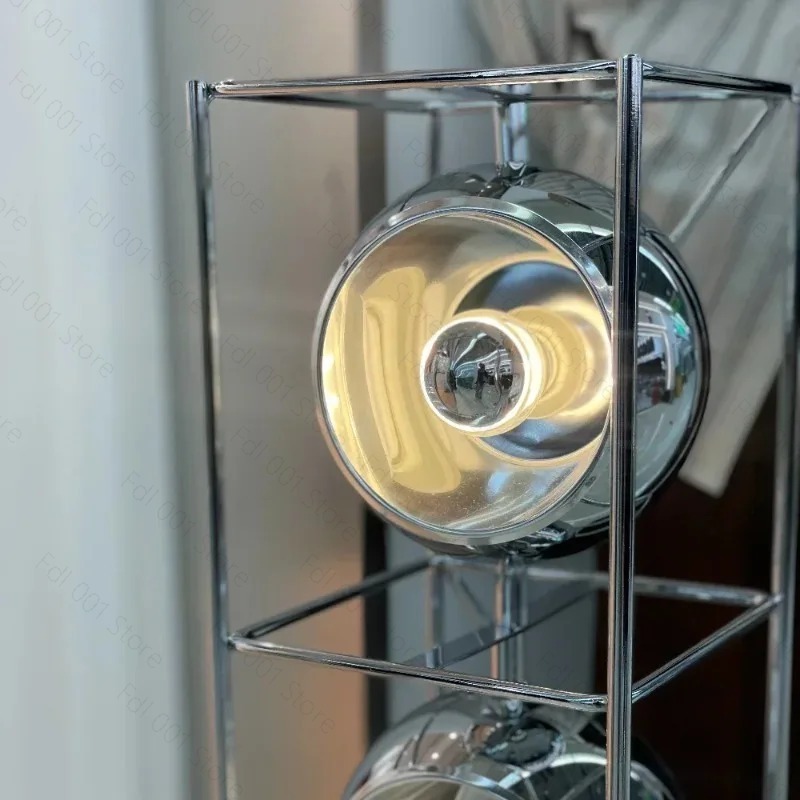 창의적인 바우하우스 플로어 램프 크롬 메탈 LED 스탠 - Lighting Decoration Ideas 리뷰 및 가격