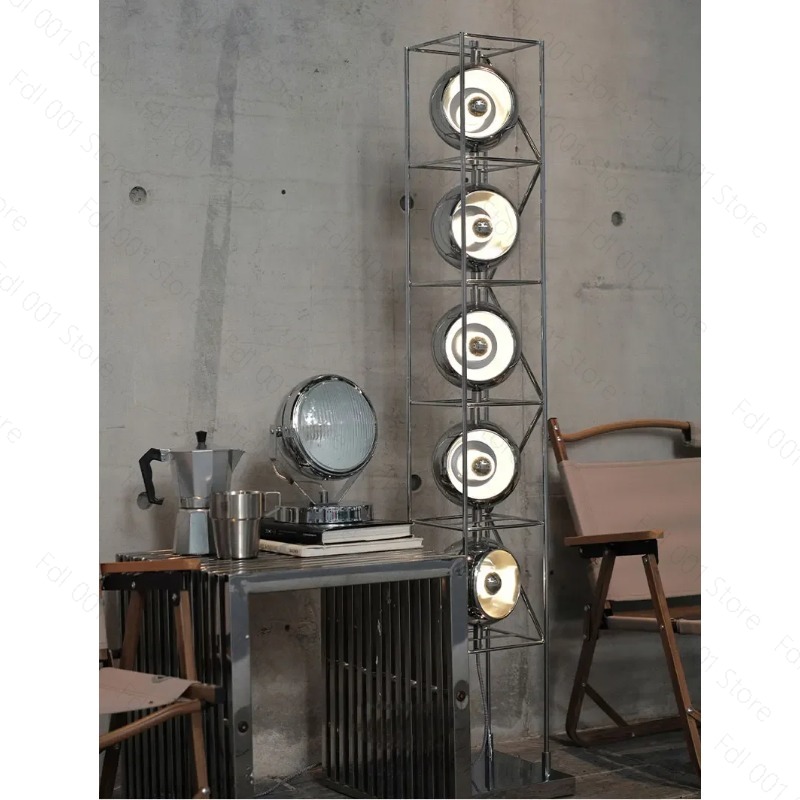 창의적인 바우하우스 플로어 램프 크롬 메탈 LED 스탠 - Lighting Decoration Ideas 리뷰 및 가격