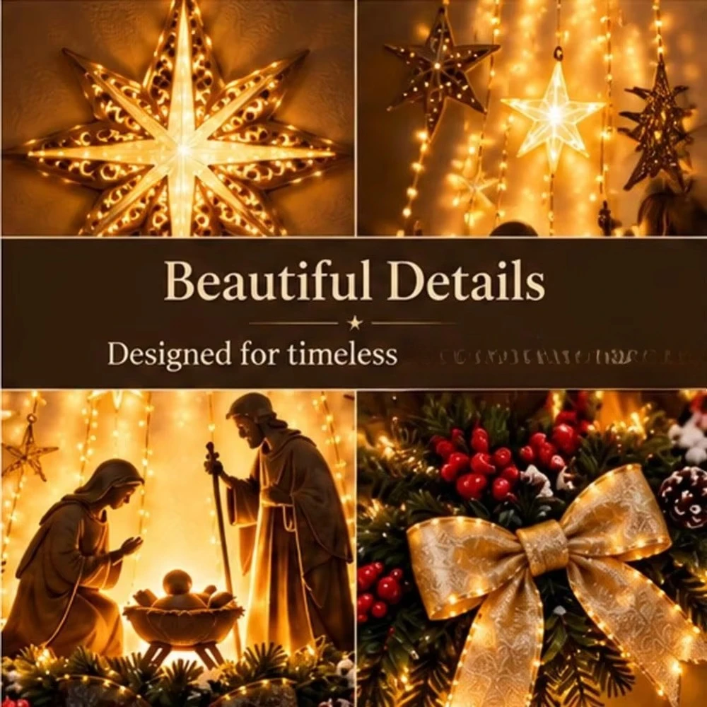 베들레헴의 성스러운 별, 빛나는 성탄 장식 벽걸이, 실 - Lighting Decoration Ideas 리뷰 및 가격