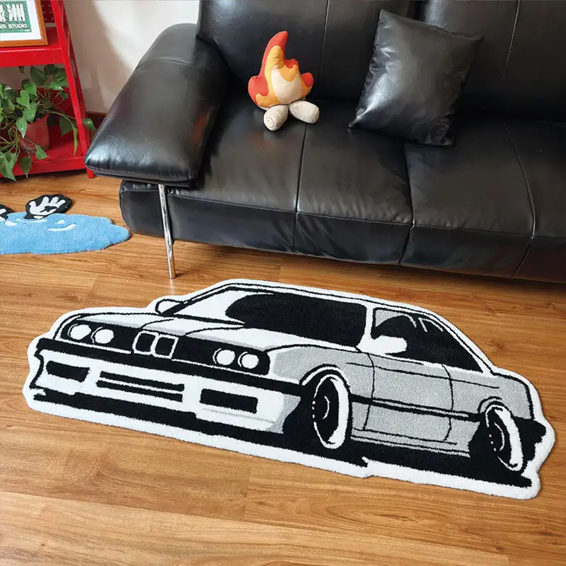 침실 카펫 남자아이 방 장식 러그 자동차 모양 바닥 매 - Lighting Mcqueen Bedroom Decor 리뷰 및 가격