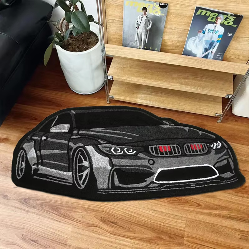 침실 카펫 남자아이 방 장식 러그 자동차 모양 바닥 매 - Lighting Mcqueen Bedroom Decor 리뷰 및 가격