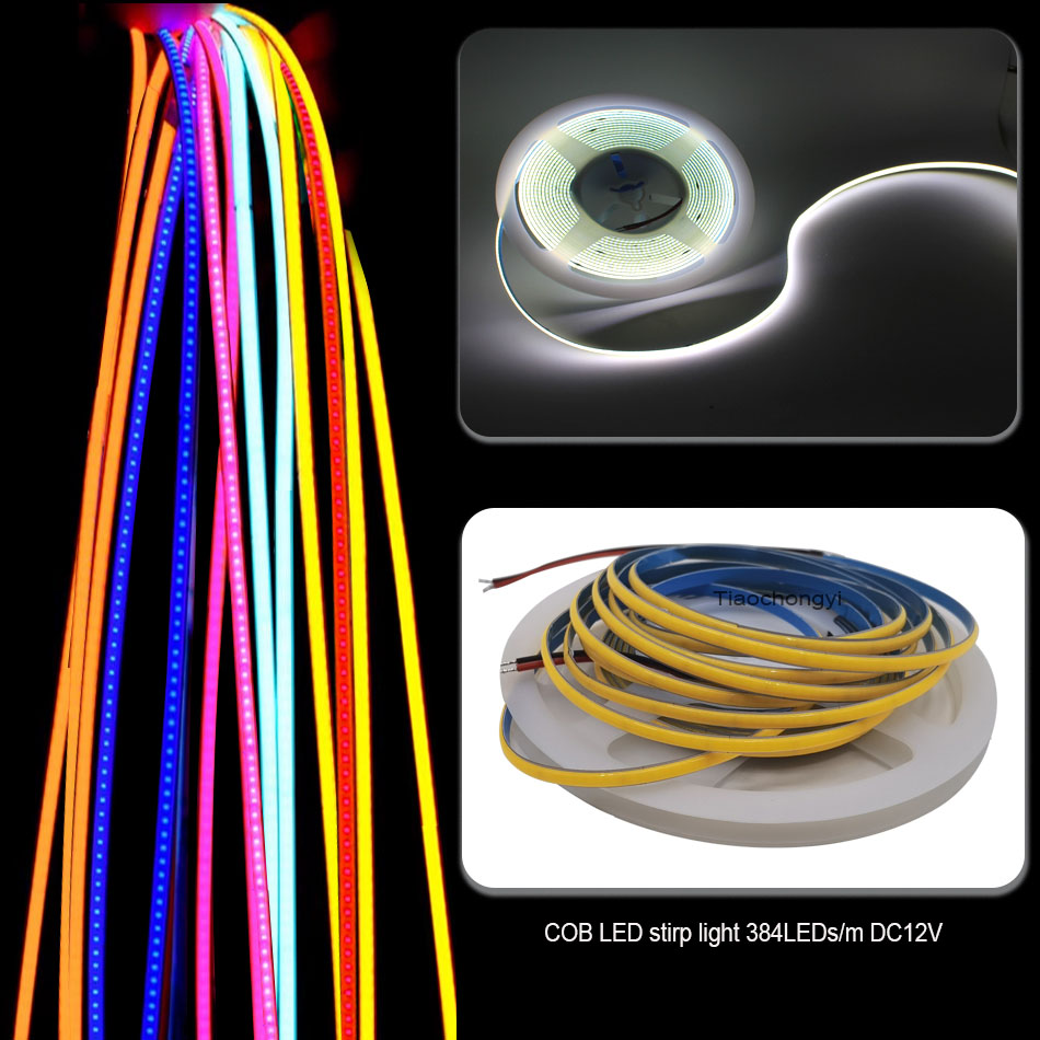 3mm COB DC 12V 초박형 컬러풀 LED 스트립 - Lighting Mcqueen Bedroom Decor 리뷰 및 가격