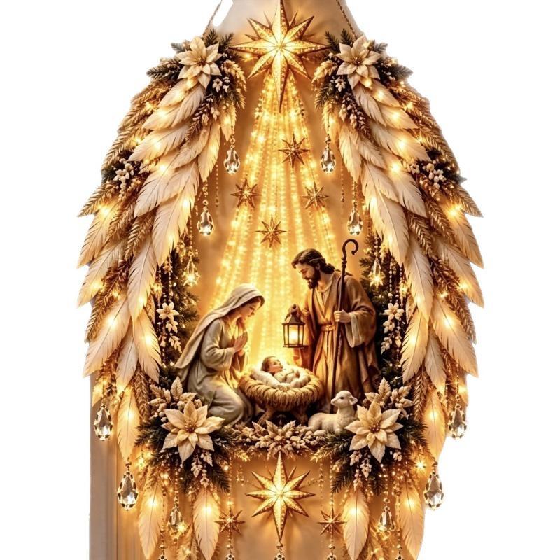 베들레헴 별 모양 LED 벽걸이 장식, 크리스마스 시즌 - Lighting Christmas Decor 리뷰 및 가격
