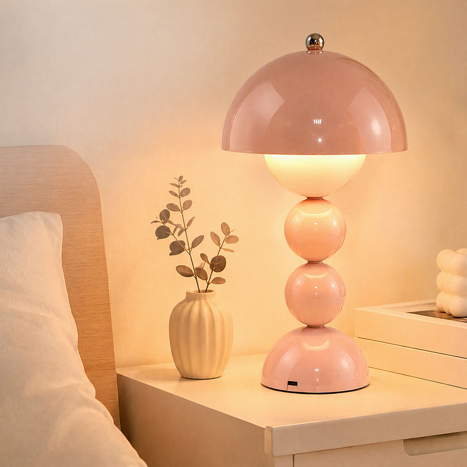 빈티지 스타일의 버섯 모양 테이블 램프, USB LED - Lighting Decor Bedroom 리뷰 및 가격